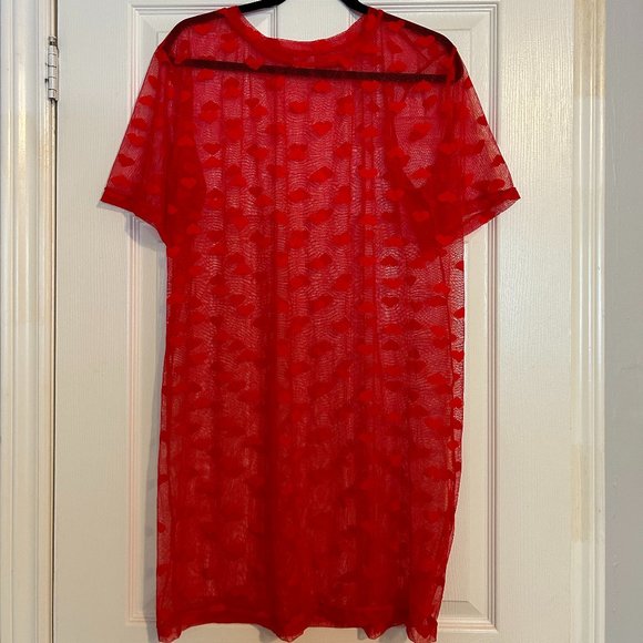 Read heart mesh shirt dress - Picture 1 of 3